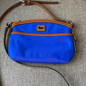 Dooney & Bourke Blue and Brown Crossbody Bag